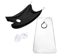 Lot de 2 bavoirs à barbe, attrape-poils de barbe pour homme, réparation, extension de barbe, bavoir de barbe avec ventouse, outil de rasage de barbe