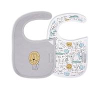 Lot de 2 bavoirs Animaux - Fermeture velcro