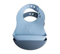 Lot de 2 bavoirs avec récupérateur en silicone Mrs. Elephant - Trixie