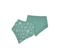 Lot de 2 Bavoirs Bandana 100% Gaze de Coton 16 x 41Cm Vert Foncé