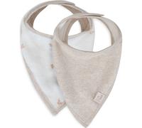 Lot De 2 Bavoirs Bandana Beige, Blanc, Corail TU