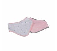 Lot de 2 Bavoirs Bandana "Ciel" 41cm Rose