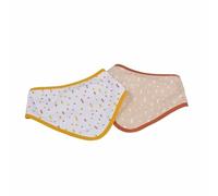 Lot de 2 Bavoirs Bandana "Forêt" 41cm Beige