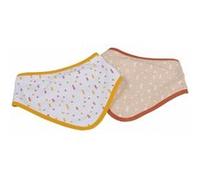 Lot de 2 Bavoirs Bandana "Forêt" 41cm Beige Beige G