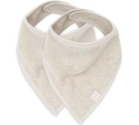 Lots de 2 bavoirs bandana en coton nougat TU