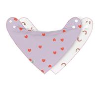 Lot de 2 bavoirs bandanas 0-24 mois