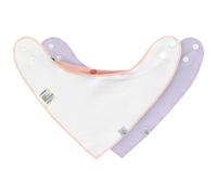 LÄSSIG Bavoir bébé écharpe triangle set 2 pcs. Coton bio Bouton-pression Réversible/Baby Bandana Happy Fruits Cherry