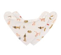 LÄSSIG Bavoir bébé écharpe triangle set 2 pcs. Coton bio bouton-pression réversible/Baby Bandana Little Mateys spicy orange