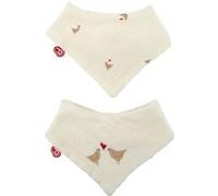 Lot de 2 bavoirs bandanas - Maternity Love - Coton doux et absorbant - Boutons-pression ajustables G
