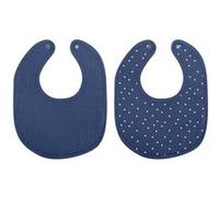 Lot de 2 Bavoirs Bébé "Absorbant" 27cm Bleu Foncé Bleu G