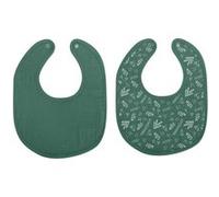 Lot de 2 Bavoirs Bébé "Absorbant" 27cm Vert Foncé