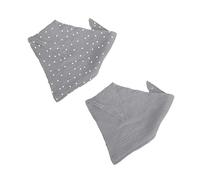 Lot de 2 Bavoirs Bébé "Bandana" 41cm Gris