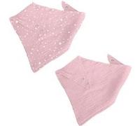 Lot de 2 Bavoirs Bébé "Bandana" 41cm Rose Rose G