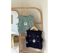 Lot de 2 bavoirs bébé en éponge cédric bleu TU
