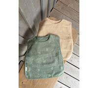 Lot De 2 Bavoirs Bébé En Éponge Moka Vert TU