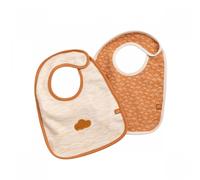 Sauthon Bavoirs Orsino – Coton décor nuage – Beige/Marron – Lot de 2 TU
