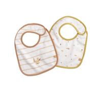 Lot de 2 bavoirs en coton blanc