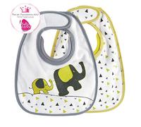 Lot de 2 bavoirs Bib Up 1er âge - Gris - Trois kilos sept