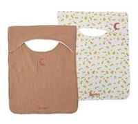 Lot de 2 bavoirs - DOMIVA - Savane - Encolure américaine - Coton doux et absorbant G