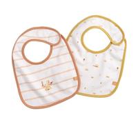 Lot de 2 bavoirs en coton blanc