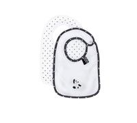 Lot de 2 bavoirs en coton blanc