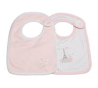 Lot de 2 bavoirs en coton - lilibelle rose TU
