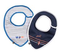 Lot de 2 bavoirs en coton marinière