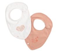 Lot de 2 bavoirs en coton rose TU
