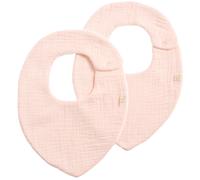 Sauthon – Lot de 2 bavoirs en gaze de coton uni pétale rose TU