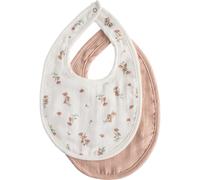 Lot de 2 bavoirs en mousseline blush-pink floral