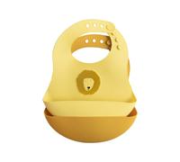 Lot De 2 Bavoirs En Silicone - Mr Lion - Jaune Jaune