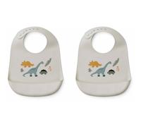 Lot de 2 bavoirs en silicone Tilda Dino mix Liewood