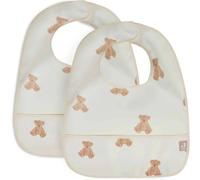 Lot De 2 Bavoirs Imperméables Ecru, Marron TU