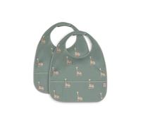 Jollein 029-864-67090 Lot de 2 bavoirs imperméables Motif jungle Jambo Vert