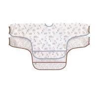 Lot de 2 bavoirs manches longues LÄSSIG tiny farmer mouton - blanc TU