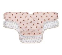 Lässig Bavoir à manches longues Little Forest Rabbit – Set 2 pièces à nouer, protection antichute