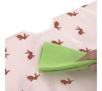 Lässig Bavoir à manches longues Little Forest Rabbit – Set 2 pièces à nouer, protection antichute