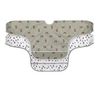 Lässig Bavoir à manches longues Little Forest Fox - Set 2 pcs à nouer, Protection antichute