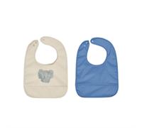 OYOY Bavoirs Erik Elefant 2 pièces Beige-bleu