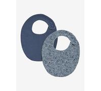 Lot de 2 bavoirs naissance bleu imprimé TU