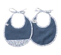 Lot de 2 bavoirs naissance en gaze de coton Forêt enchantée