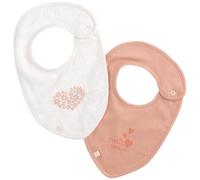 Lot de 2 bavoirs en coton rose TU