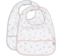 Jollein Lovey Birds Lot de 2 bavoirs imperméables pour bébé avec fermeture Velcro