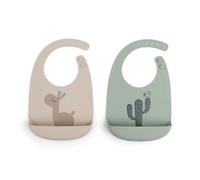 Lot de 2 bavoirs récupérateurs Lalee Sable/Vert