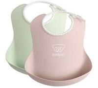 Lot de 2 Bavoirs Souples BabyBjörn - Rose Poudré/Vert Poudré Rose G