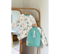 Petit Béguin - Lot de 2 bavoirs tablier manches longues Oscar