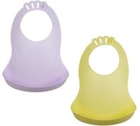 Lot de 2 bavoirs - THERMOBABY - BIBOU - Lilas et Citron - Ajustables et étanches