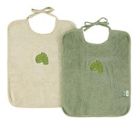 Lot de 2 bavoirs xl dino