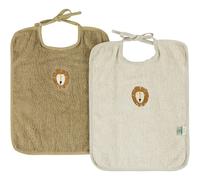 Lot de 2 bavoirs xl lion