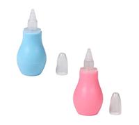 Lot de 2 Bébé Aspirateur Nasal, Nasal Snot Sucker Réutilisable, Bebe Aspiration Nez Nettoyant pour Soulagement Congestion Nasale Rose&Bleu